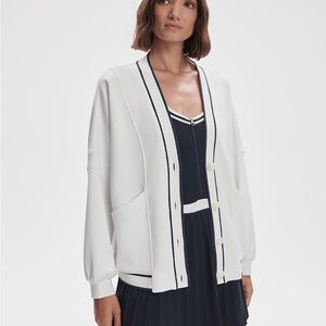 Varley Decker Off-Court Cardigan Small New White